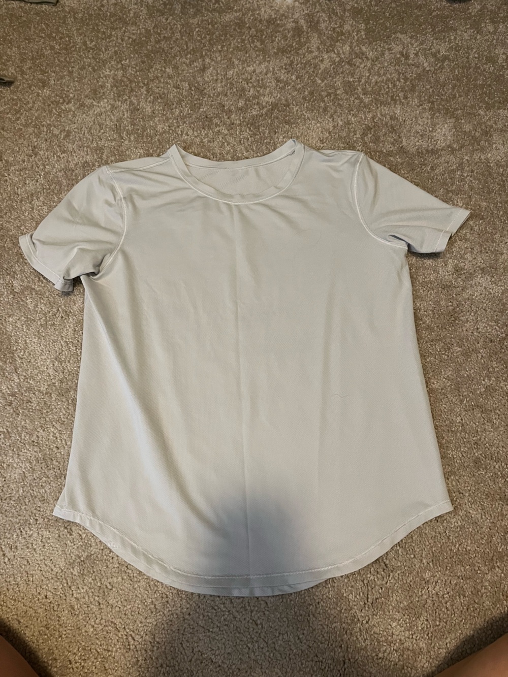 Lululemon Light Gray Women's Short Sleeve Crewneck Top